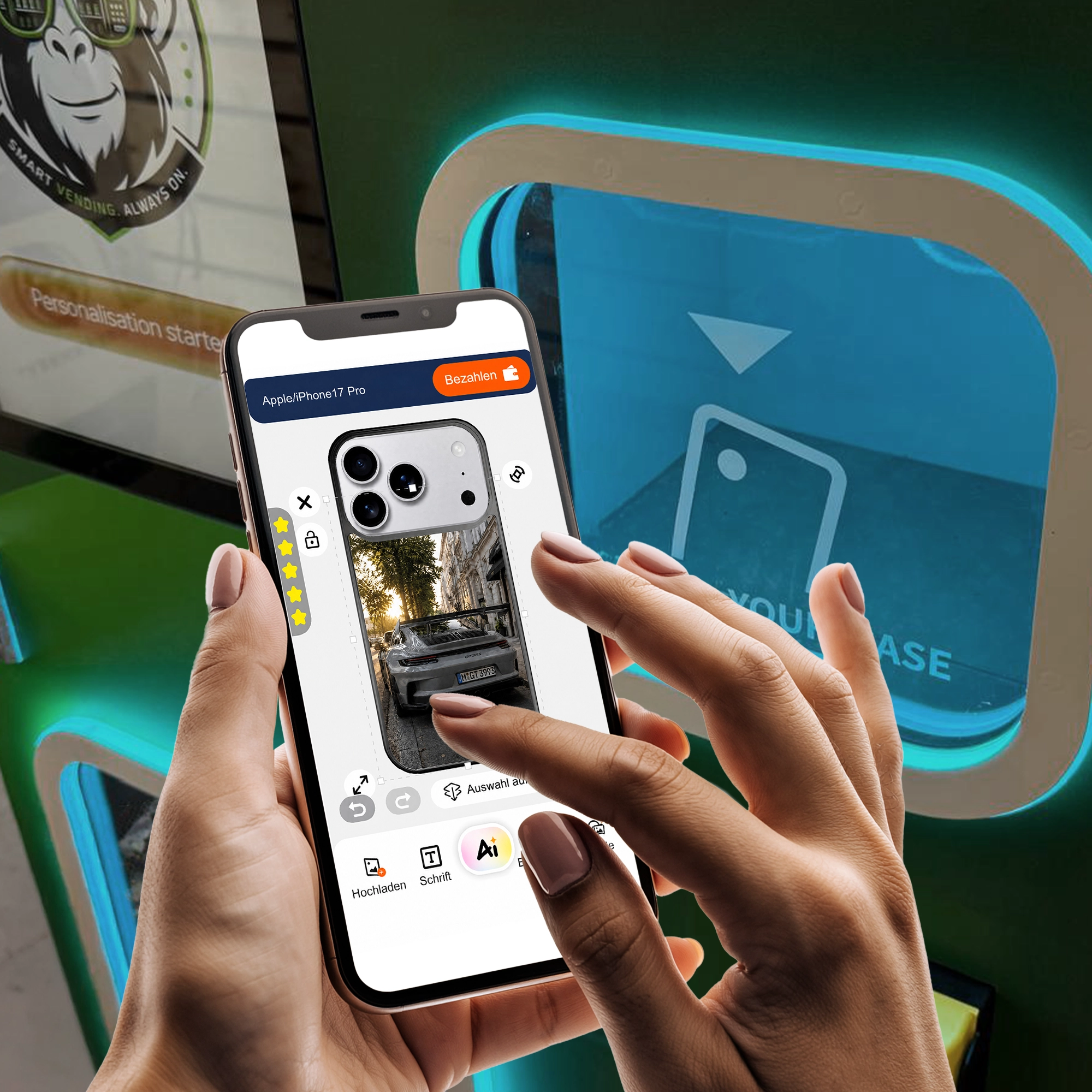 Gestaltung der Hülle am Smartphone